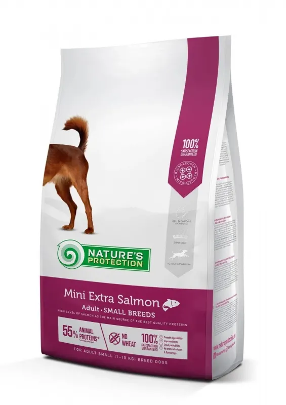 Hrana uscata pentru caini Nature s Protection Mini Extra Salmon