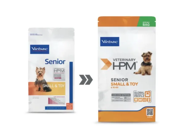 Hrana uscata pentru caini Virbac HPM Senior Small  Toy 1,5 kg
