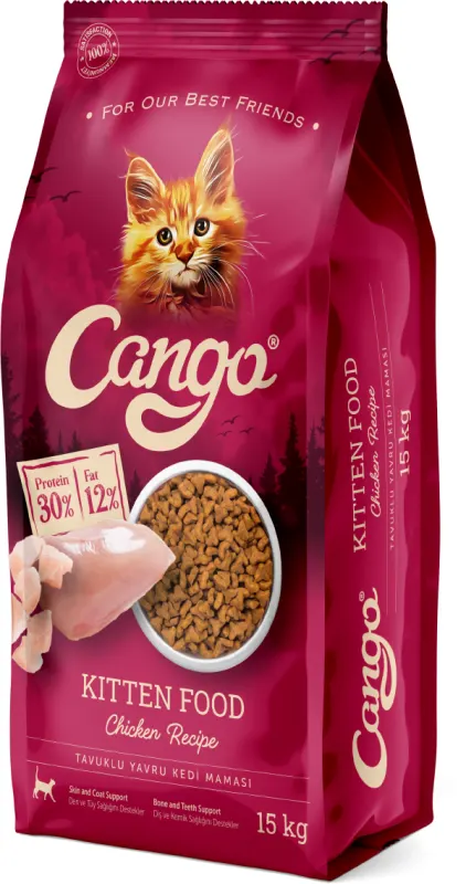Hrană uscată pentru pisică, Junior, Cango, Pui, 15kg Engros