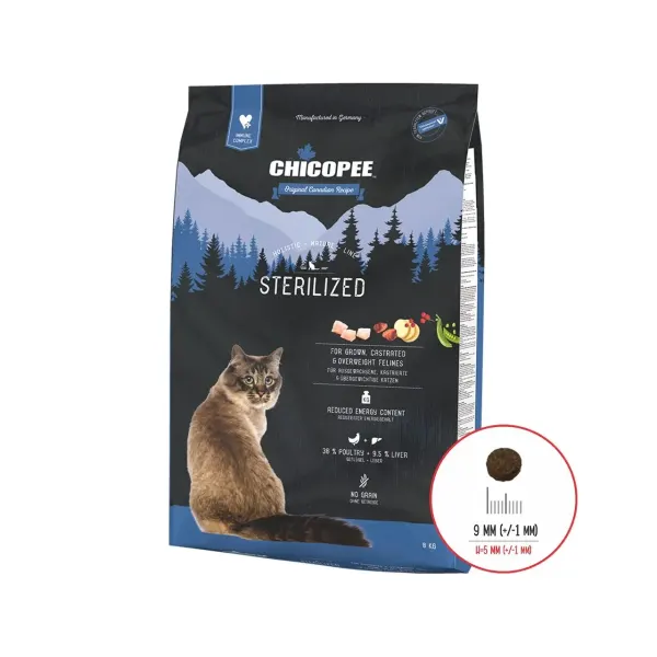 Hrana Uscata Pisici, Chicopee Holistic Nature Line, Sterilized, 8 kg