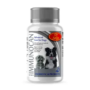 Immunocan, supliment nutritional pentru caini, cu probiotice si prebiotice pentru sustinerea imunitatii, 100 Tablete