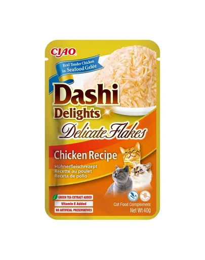INABA Cat Dashi Delights Delicate Flakes cu pui 40g hrana complementara pisici