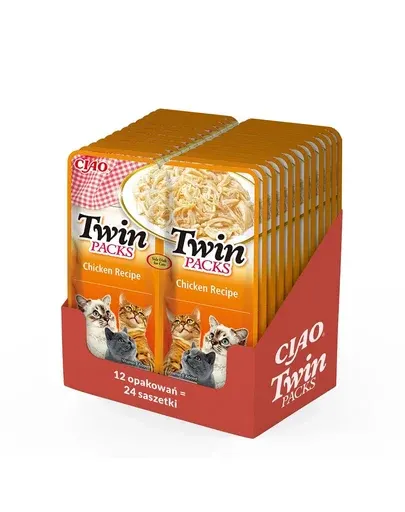 INABA Twin hrana complementara pisica 24x40 g pui in supa