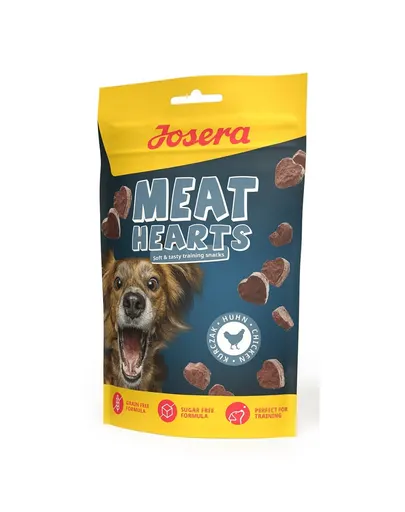 JOSERA Meat Hearts Chicken recompense cu pui pentru caini 70g