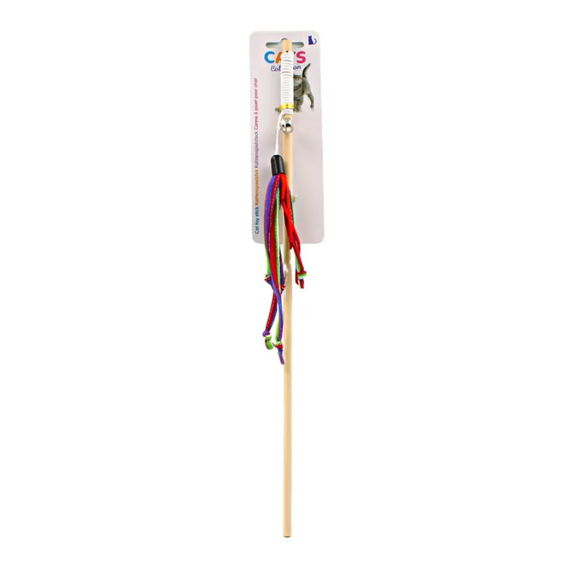 Jucărie interactivă băț pisici șnur roșu 40cm