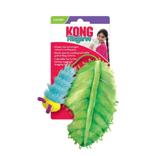 Jucarie Pisica Kong Flingaroo Omida, 25 cm