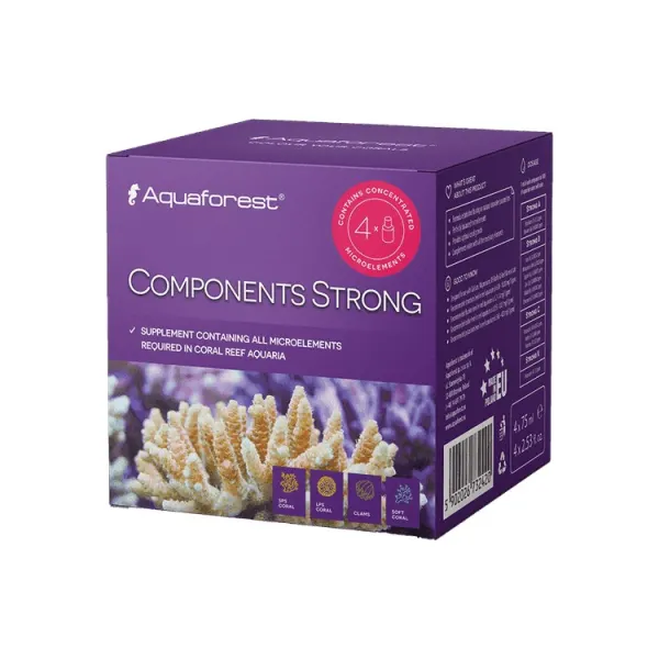 Kit aditivi apa sarata Aquaforest Components Strong 4x75 ml
