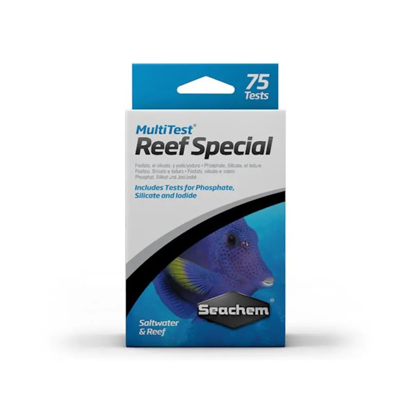Kit teste fosfati silicati si iod Seachem Reef Special Test 75
