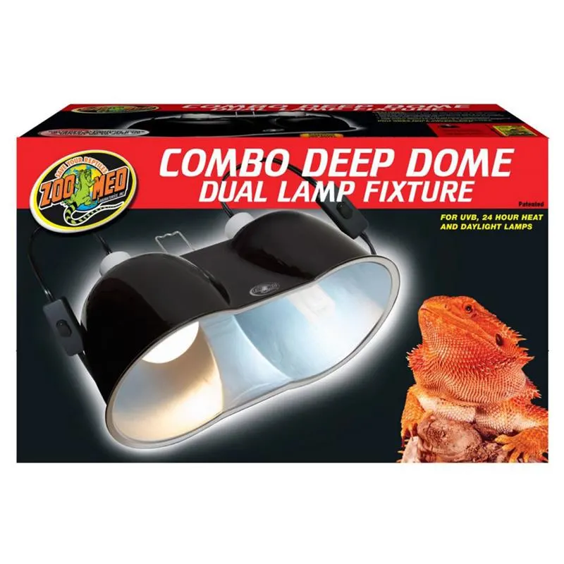 Lampa dubla terariu Zoo Med Large Combo Deep Dome Fixture 160W