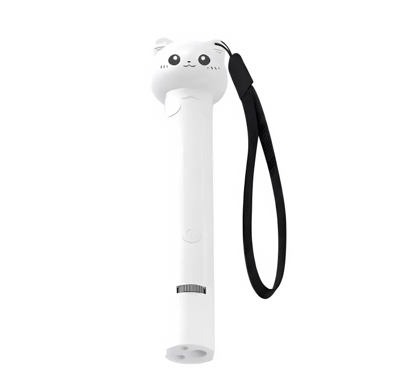 Laser Multifuncțional 3-în-1 pentru Pisici, Indicator LED cu 5 Forme, Lanternă și Lumină UV, Reîncărcabil USB, Alb Engros