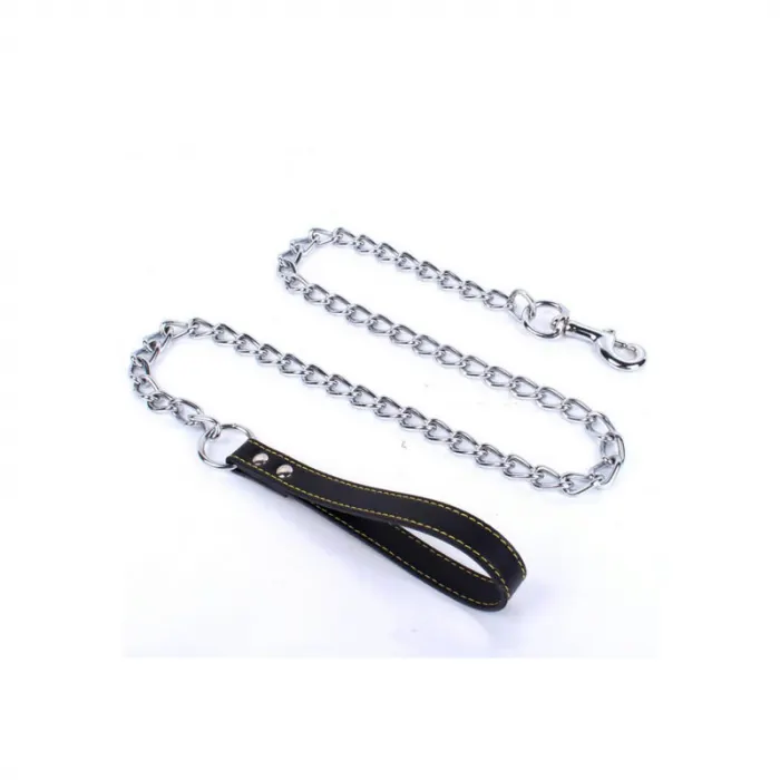 Lesa pentru caini cu lant metalic 1,6 mm x 110 cm