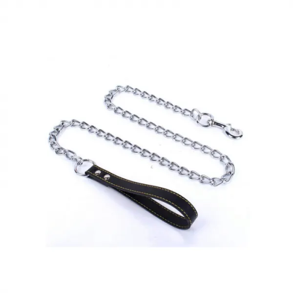 Lesa pentru caini cu lant metalic 3 mm x 110 cm