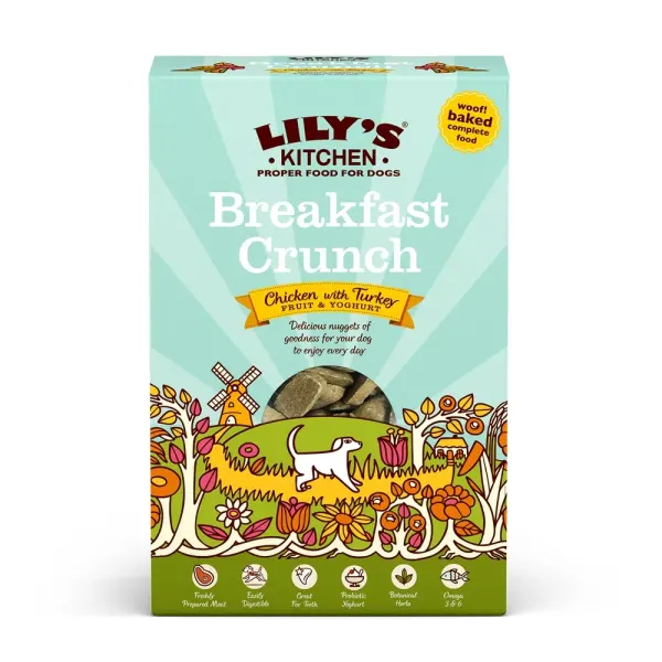 Lily's Kitchen For Dogs Breakfast Crunch Chicken With Turkey, Fruit & Yoghurt, 800 g