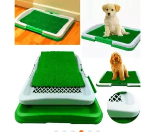 Litiera tip Tavita Toaleta pentru Animale de companie cu Gazon/Iarba Artificiala pentru Casa
