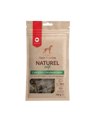 MACED Super Premium Naturel Soft recompense caini cu iepure si rozmarin 100g