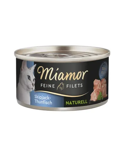 MIAMOR Feine Filets Naturell Skipjack Tuna 80g ton Skipjack in sos propriu, hrana pisica