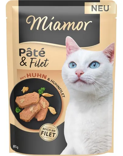 MIAMOR Pate and Filet with Chicken 85 g pate file de pui pentru pisica