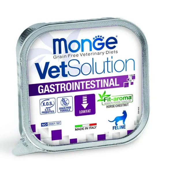 Monge VetSolution Gastrointestinal Feline, Pachet 5 X 100 g