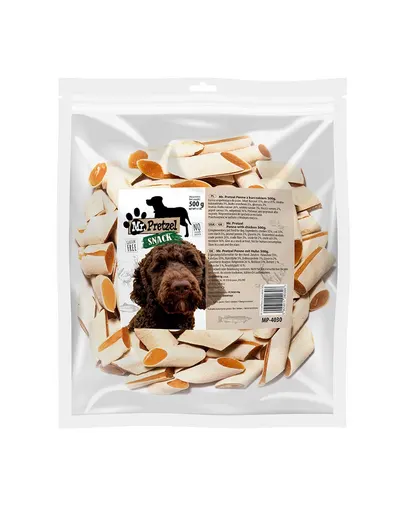 MR. PRETZEL Penne cu pui gustare pentru câini 500 g