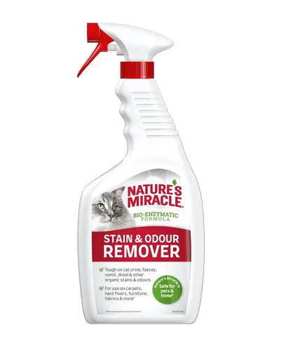 NATURE'S MIRACLE Stain&amp;Odour Remover Cat melon Spray impotriva petelor si mirosurilor pisici, parfum de pepene 946 ml