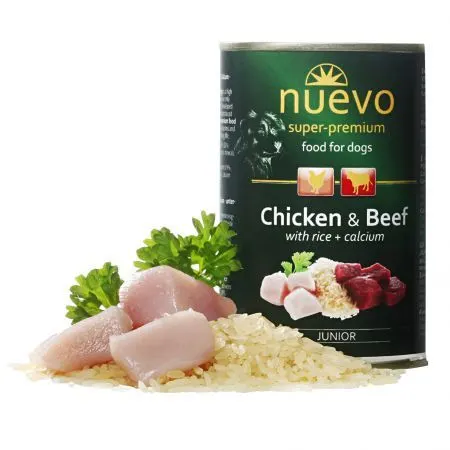 Nuevo Dog Conserva Junior Pui si Vita 400 g
