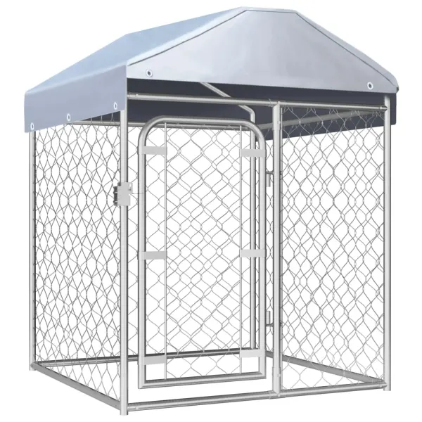Gossi padoc pentru caini de exterior, cu acoperis, 100 x 100 x 125 cm