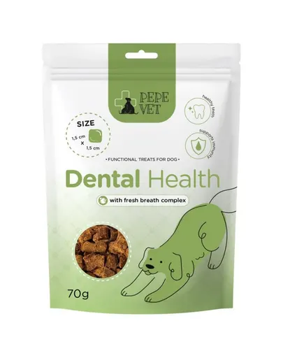 PAKA ZWIERZAKA PEPE Vet Dental Health 70 g gustări funcționale pentru sănătatea dinților la câini