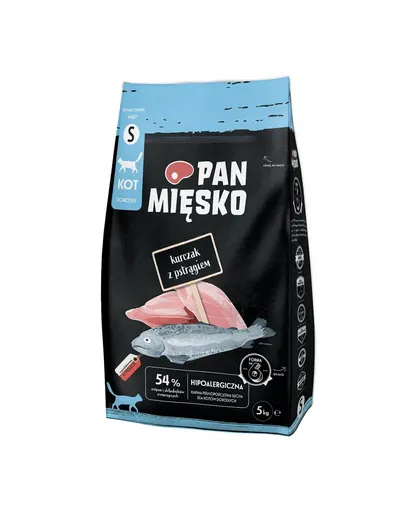 PAN MIĘSKO pui si pastrav hrana pentru pisici S 2x5 kg