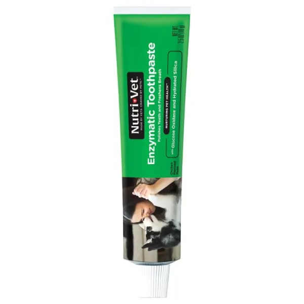 Pasta de Dinti, NutriVet, Enzymatic Toothpaste, pentru Caini, Curata Eficient Dintii si Ajuta la Reducerea Placii Bacteriene si