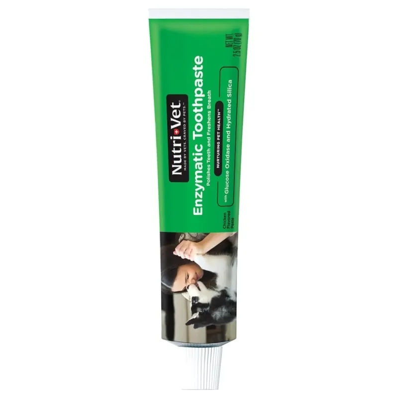 Pasta de Dinti, NutriVet, Enzymatic Toothpaste, pentru Caini, Curata Eficient Dintii si Ajuta la Reducerea Placii Bacteriene si