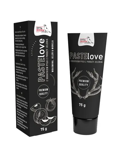 Pastă recompensă câini antrenament vită cerb și caise SYTA MICHA PasteLove 75g