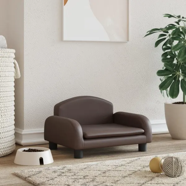 Gossi pat de caini, maro, 50x40x30 cm, piele ecologica