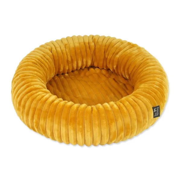 Pat pentru animale de companie galben muștar pentru câini ø 50 cm Dog Fantasy Stripe – Plaček Pet Products