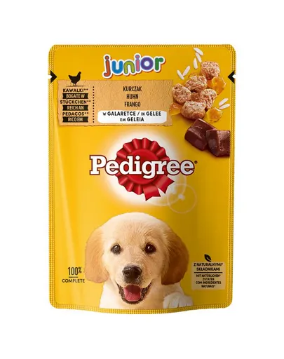 PEDIGREE Junior Plic hrana cu pui si orez in aspic 100 g