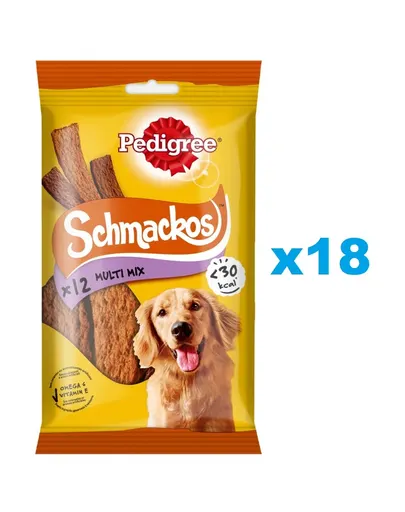 PEDIGREE Schmackos Multi Mix 18x86 g recompense cu vita pentru caini