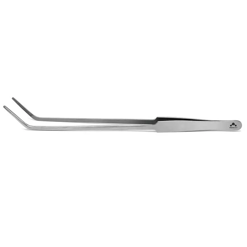 Penseta curbata aquavitro curved fine tip forceps 24cm