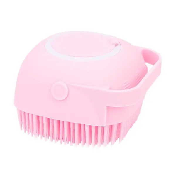 Perie din silicon cu rezervor pentru sampon si gel de dus, 80 ml, ENGROS