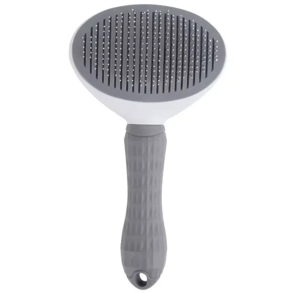Perie pentru Animale, Buton Auto-curatare, Maner ergonomic, Ace inclinate 150°, Gri Engros
