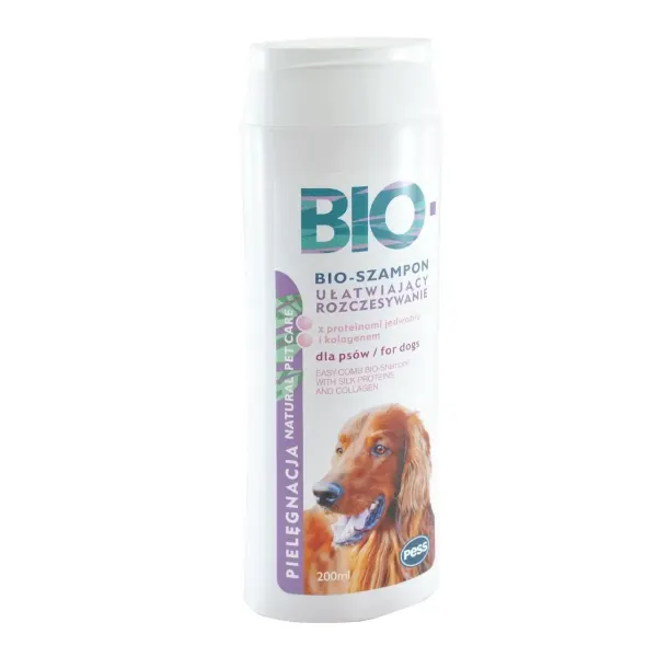 PESS Bio Sampon Caini Pieptanare Usoara cu Proteine de Matase si Colagen, 200 ml