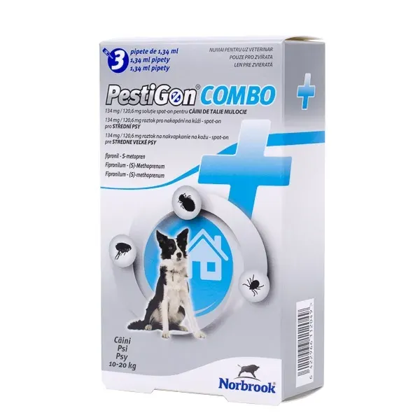 PestiGon Combo Dog M (10 - 20 kg), 3 pipete