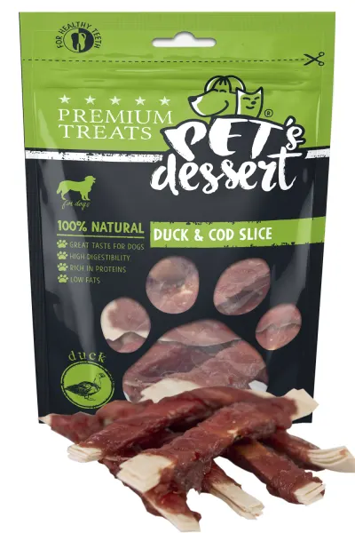 Pet s Desert Dog DuckCod Slice 80g LSD-12