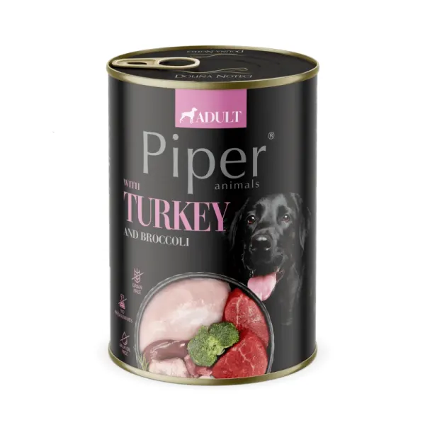 Piper Adult Dog, Carne de Curcan si Broccoli, 400 g