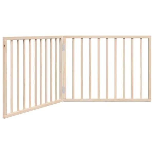 Poarta pentru caini pliabila, 2 panouri, 160 cm, lemn de plop