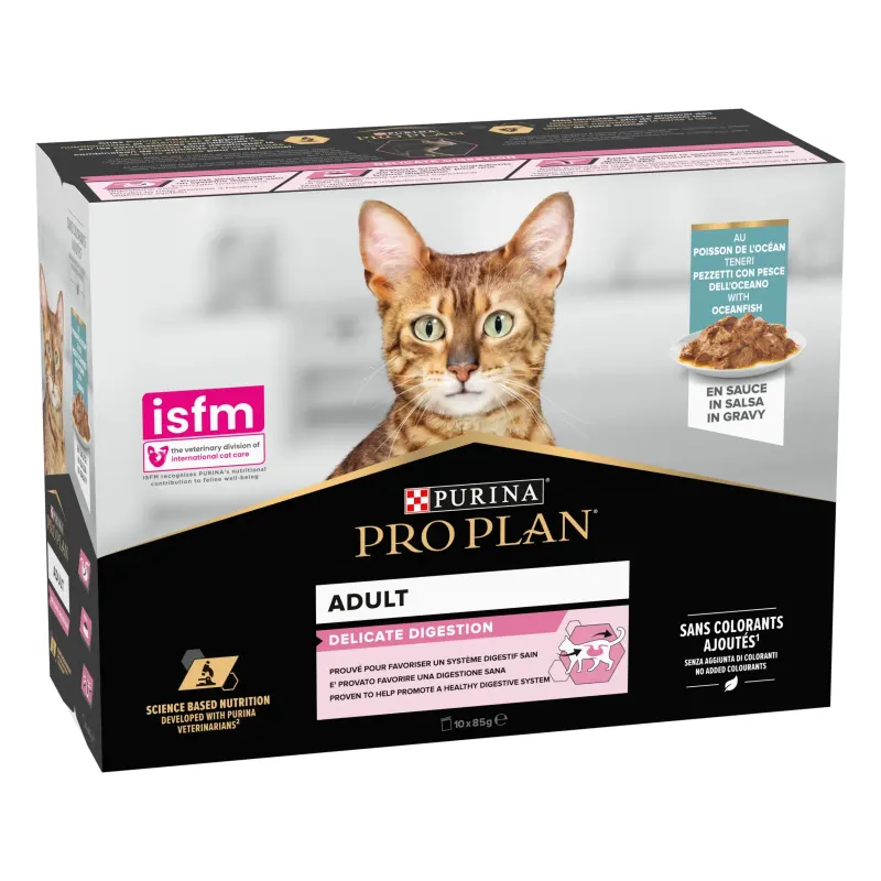 PURINA PRO PLAN DELICATE DIGESTION, Peste Oceanic, 10 x 85 g
