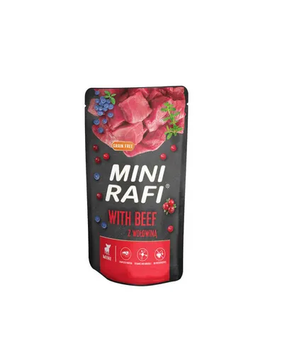 RAFI Mini hrana umeda cu vita pentru caini de rase mici 150 g