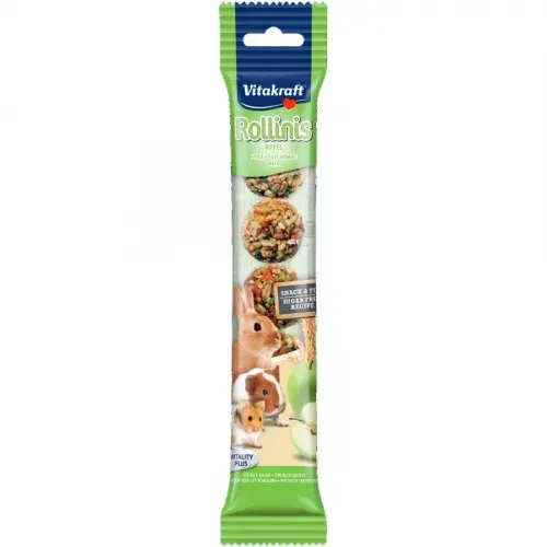 Recompensa pentru rozatoare, Vitakraft Rollinis Mere, 40 g