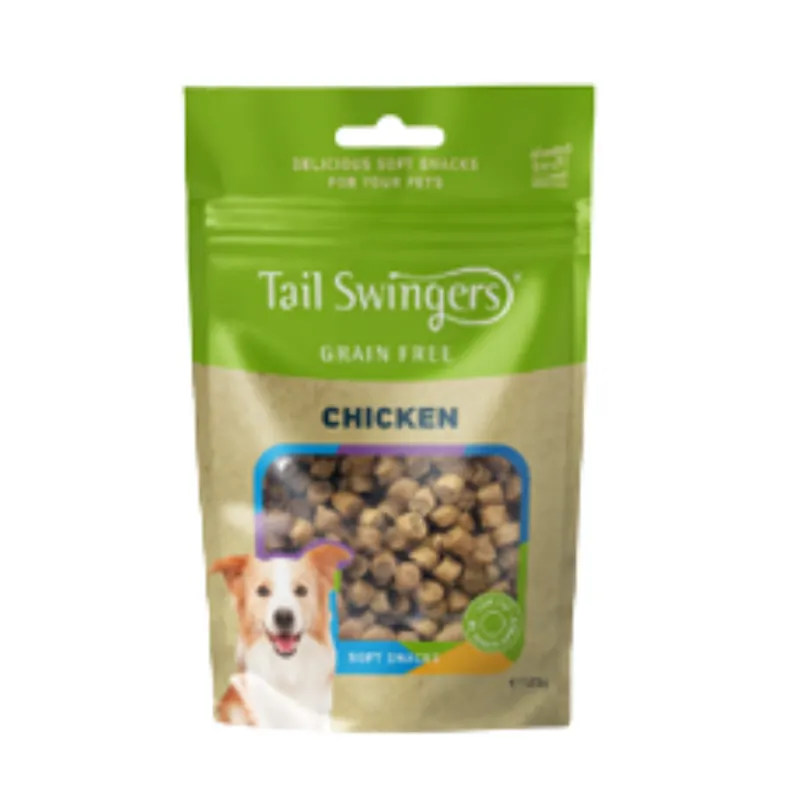 Recompense câini, Tail Swingers, soft snacks pui, 125g Engros