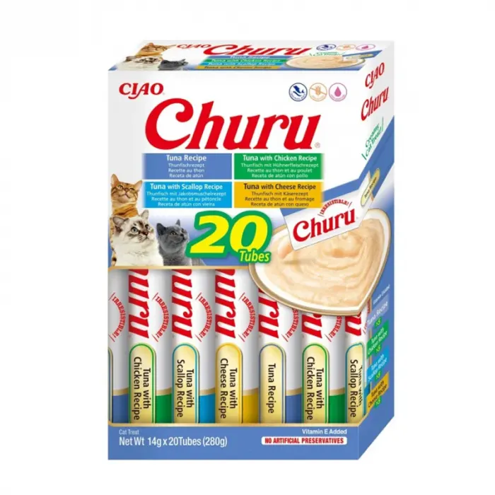 Recompense pentru pisici Churu cu ton 20 buc   cutie