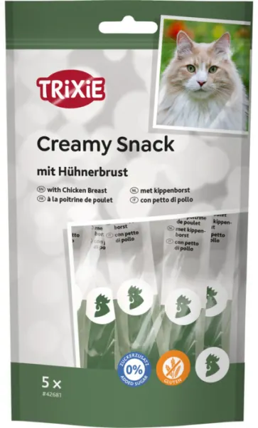Recompense pentru Pisici, Creamy Snacks cu Pui, 5 x 14 g
