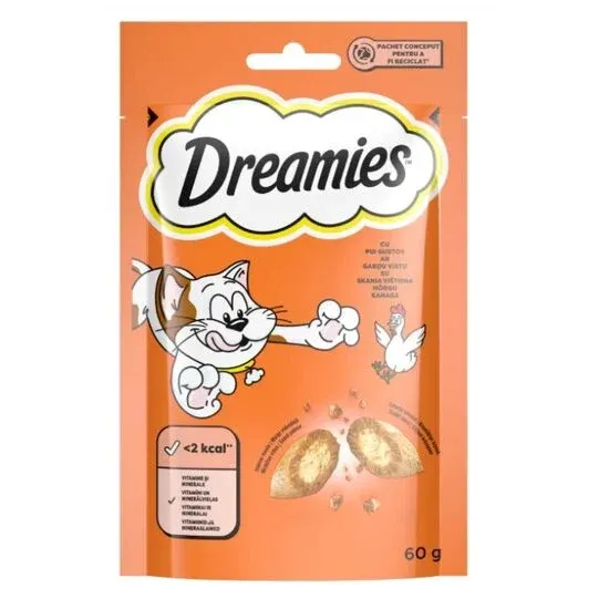 Recompense pentru pisici, Dreamies, cu pui gustos, 60g Engros